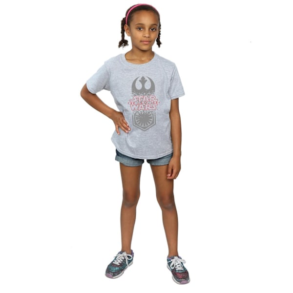 Star Wars Girls The Last Jedi Symbol Crash Bomull T-shirt 12-13 Sports Grey 12-13 Years