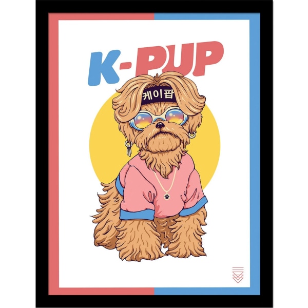 Vincent Trinidad K-Pup Print 40cm x 30cm Rosa/Blå/Brun Pink/Blue/Brown 40cm x 30cm