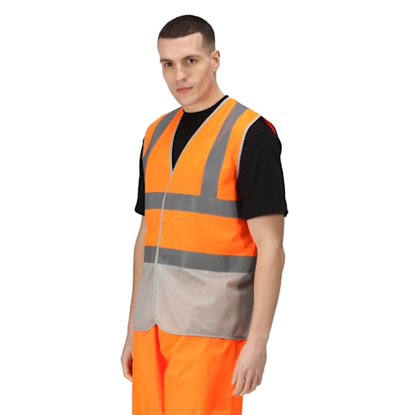 Regatta Pro Tvåfärgad Hi-Vis Väst XXL Fluro Orange/Seal Grå Fluro Orange/Seal Grey XXL