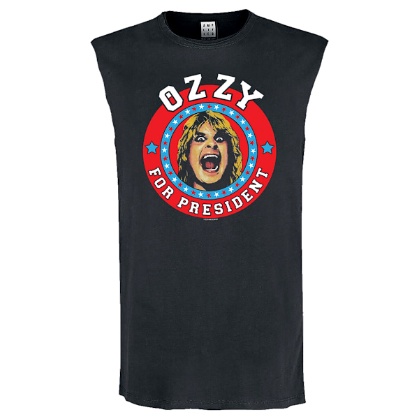 Amplified Herrarnas För President Ozzy Osbourne Ärmlös Tank Top Charcoal XS