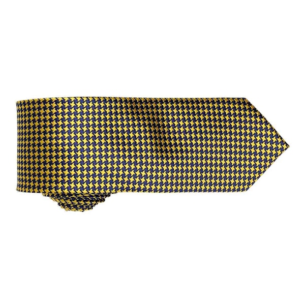 Premier Mens Puppy Tooth Formal Work Tie One Size Gold Gold One Size