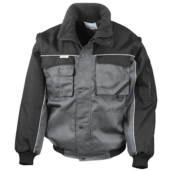 Result Workguard Herr Zip Ärm Högpresterande Vattenavvisande Vindjacka Grey/Black L