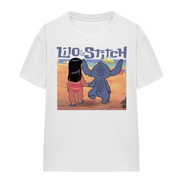 Lilo & Stitch Dam T-shirt Into The Sunset M Vit White M