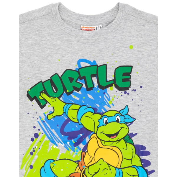 Teenage Mutant Ninja Turtles T-shirt för barn/barn (paket med 2) Black/Grey Marl 8-9 Years