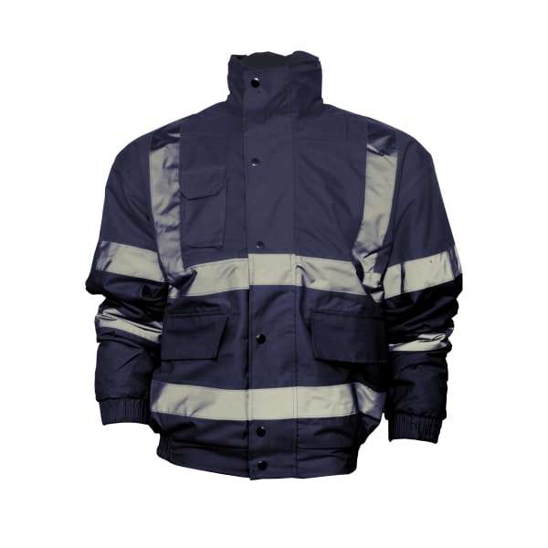 Yoko Mens Hi-Vis Bomberjacka 3XL Marinblå Navy Blue 3XL