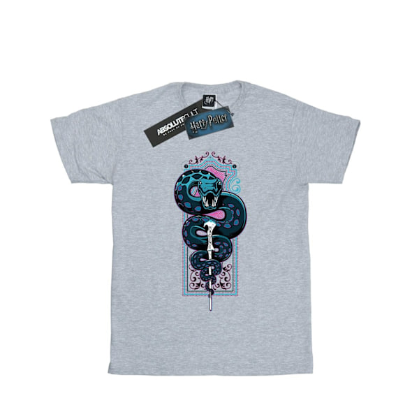 Harry Potter Girls Neon Nagini Bomull T-shirt 7-8 År Sport Sports Grey 7-8 Years