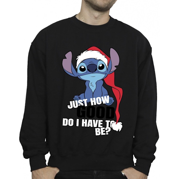 Disney Herr Lilo & Stitch Just How Good Sweatshirt 4XL Svart Black 4XL