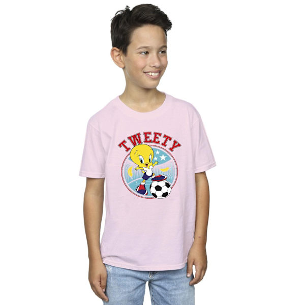 Looney Tunes Boys Tweety Football Circle T-Shirt 7-8 år Baby Baby Pink 7-8 Years