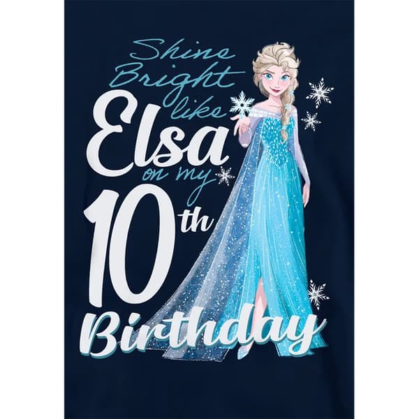 Frozen Barn/Barn Bright Like Elsa 10-årsdag Tröja H Navy 5-6 Years