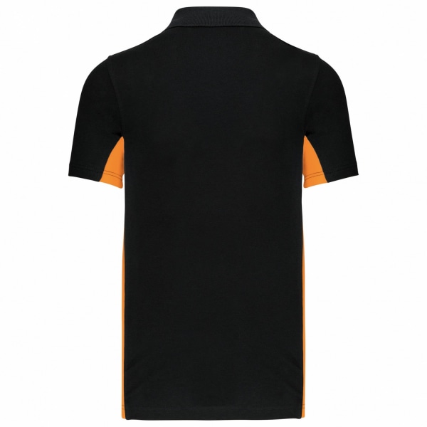 Kariban Herr Flag Polycotton Pique Poloskjorta L Svart/Orange Black/Orange L