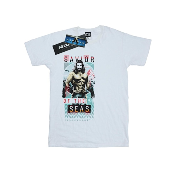 DC Comics Boys Aquaman Saviour Of The Seas T-Shirt 7-8 år Vit White 7-8 Years