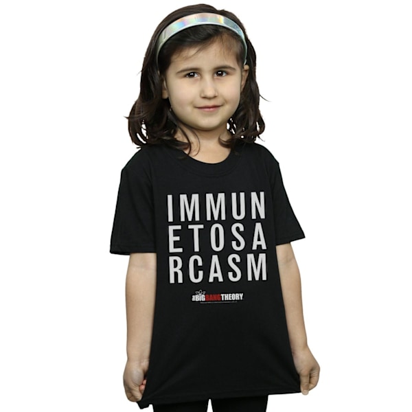 The Big Bang Theory Girls Immune To Sarcasm Bomull T-Shirt 7-8 Black 7-8 Years