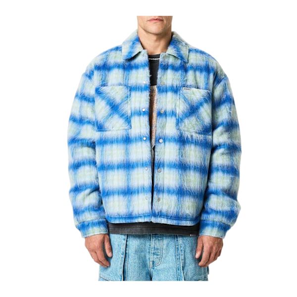 Represent Herr Texturerad Polyester Overshirt M Elektrisk Blå Electric Blue M