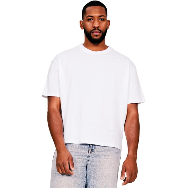 Casual Classics Herr Ringspun Bomull Oversized T-Shirt 4XL Vit White 4XL