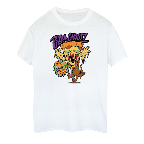 Scooby Doo Pojkar Pizza Ghost Bomull T-shirt 5-6 År Vit White 5-6 Years