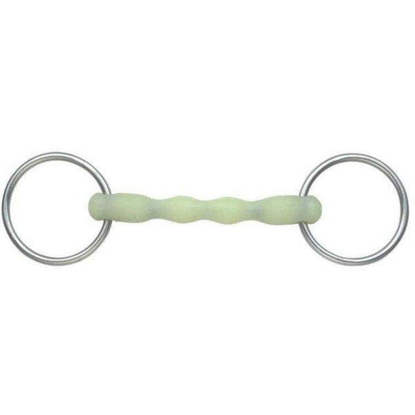 Shires Equikind Ripple Mullen Mouth Horse Lös Ring Snaffle Bi Pale Green 4.5in