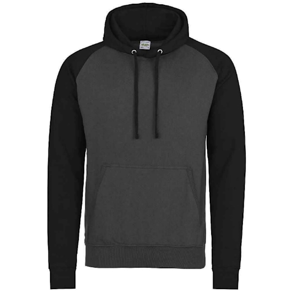 Awdis Herr Baseboll Hoodie M Charcoal/Jet Black Charcoal/Jet Black M