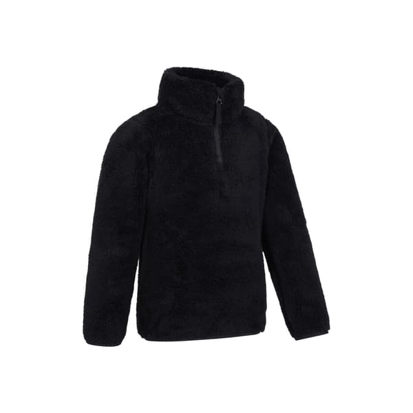 Mountain Warehouse Barn/Barn Teddy Half Zip Fleecetröja 7-8 Black 7-8 Years
