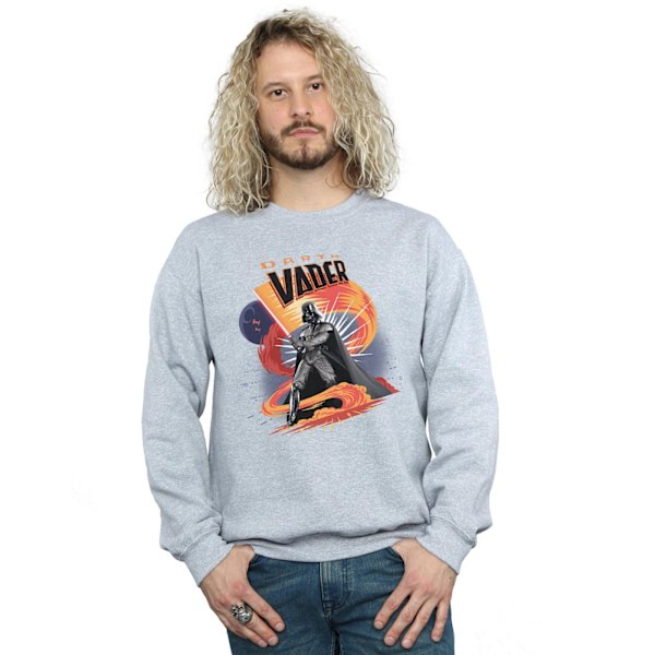 Star Wars Darth Vader Swirling Fury Sweatshirt XL Sports G för män Sports Grey XL