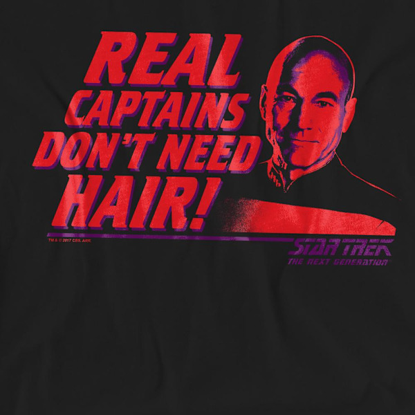 Star Trek Unisex Vuxen Real Captain T-Shirt XXL Svart Black XXL