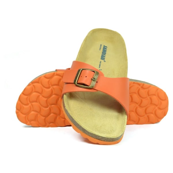 Sanosan Dam/Dam Malaga Sano Sandaler 6 UK Orange/Brun Orange/Brown 6 UK