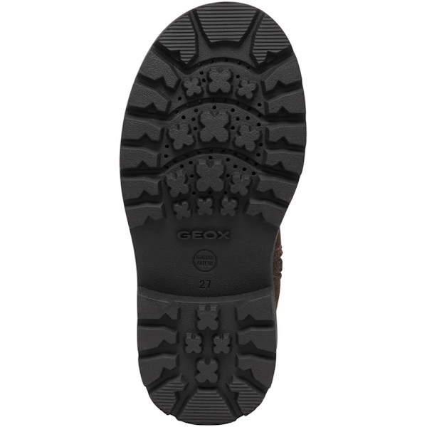 Geox Shaylax Ankelboots i Lackläder och Mocka för Flickor, Storlek 4 UK, Chestnut Chestnut 4 UK