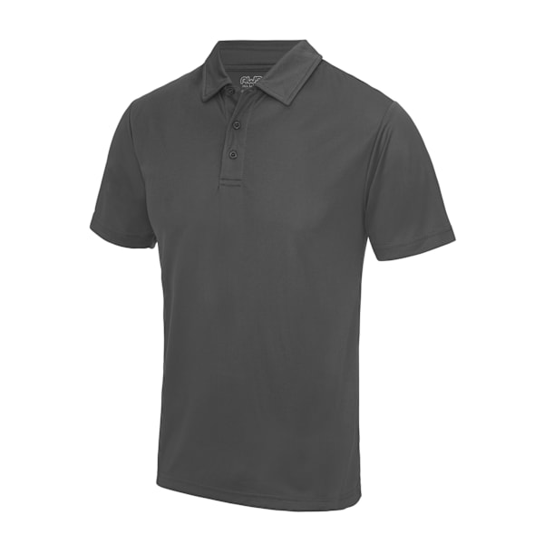 AWDis Just Cool Herr Poloshirt i enfärgad sportmodell XL Charcoal Charcoal XL