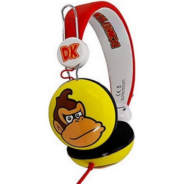 Donkey Kong Childrens/Kids On-Ear-hörlurar One Size Gul/Wh Yellow/White/Red One Size