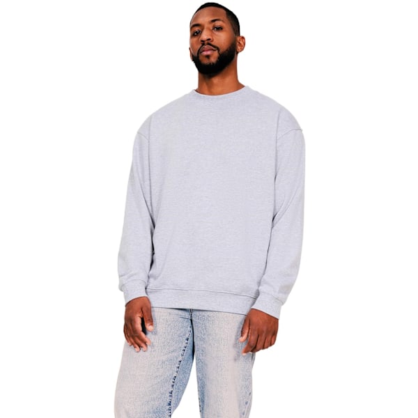 Casual Classics Herr Ringspun Bomull Förlängd Halsringning Oversize Heather Grey S