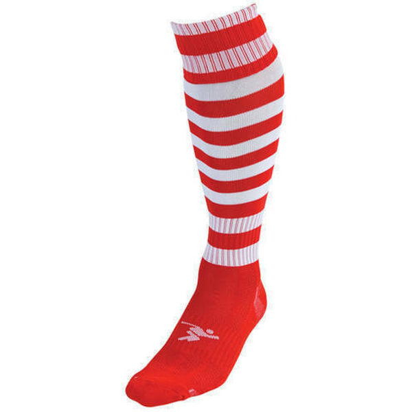 Precision Barn/Barn Pro Randiga Fotbollsstrumpor 3 UK-6 UK Rö Red/White 3 UK-6 UK