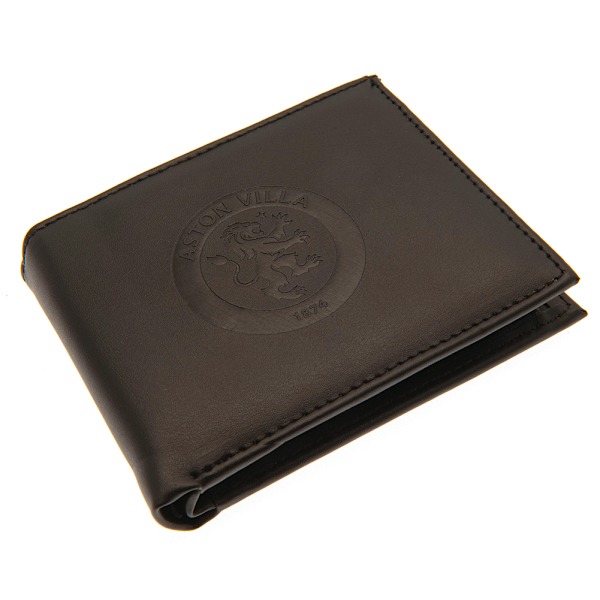 Aston Villa FC Präglad PU-plånbok One Size Svart Black One Size