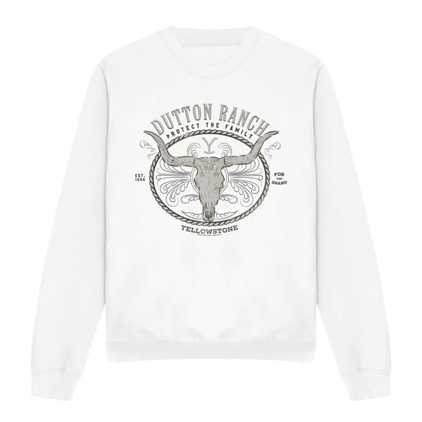 Yellowstone Unisex Vuxen Dutton Ranch Sweatshirt L Vit White L