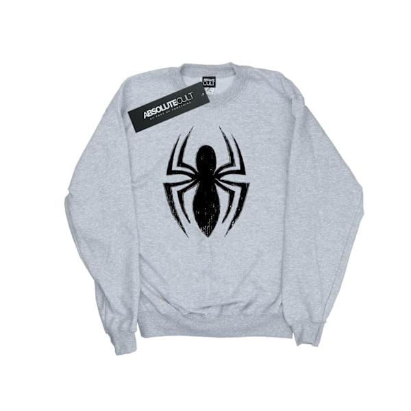 Marvel Girls Spider-Man Ultimate Spider Logo Sweatshirt 9-11 År Sports Grey 9-11 Years