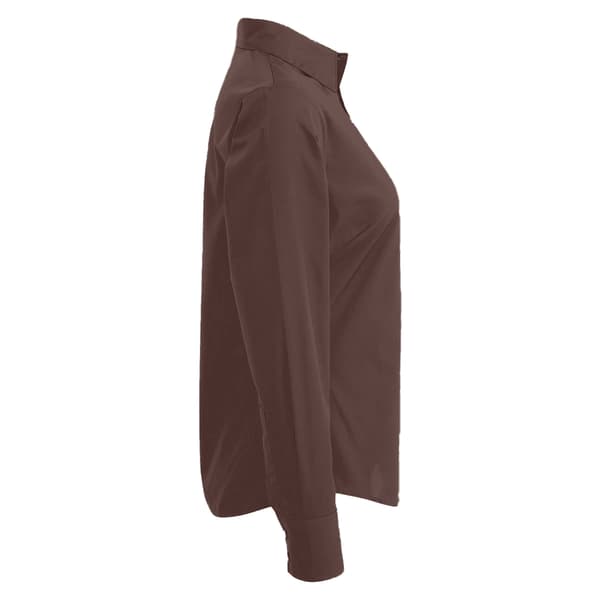 Premier Dam/Dam Poplin Långärmad Blus 6 Brun Brown 6