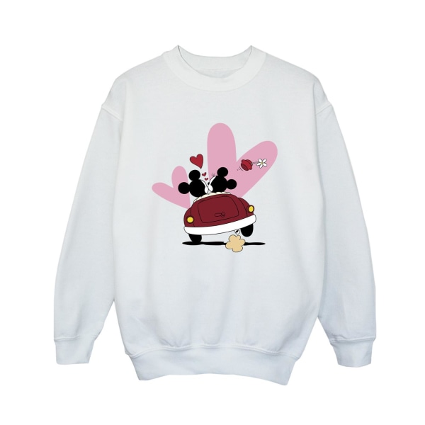 Disney Boys Mickey Mouse Car Print Sweatshirt 7-8 år Vit White 7-8 Years