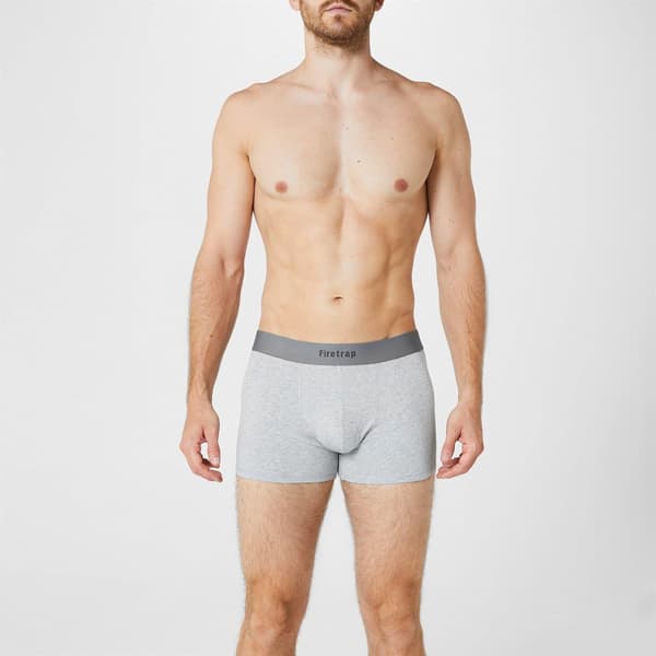 Firetrap Herr Logo Boxershorts (2-pack) XL Grå/Gråmelerad Grey/Grey Marl XL