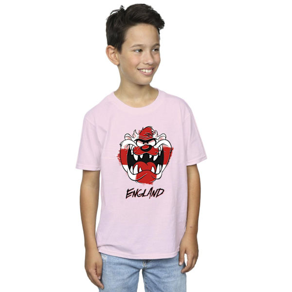Looney Tunes Boys Taz England Face T-Shirt 3-4 år Babyrosa Baby Pink 3-4 Years