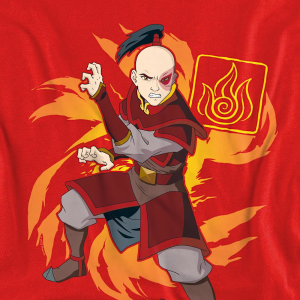Avatar: The Last Airbender Unisex Vuxen Flame Burst Zuko Tröja Red S
