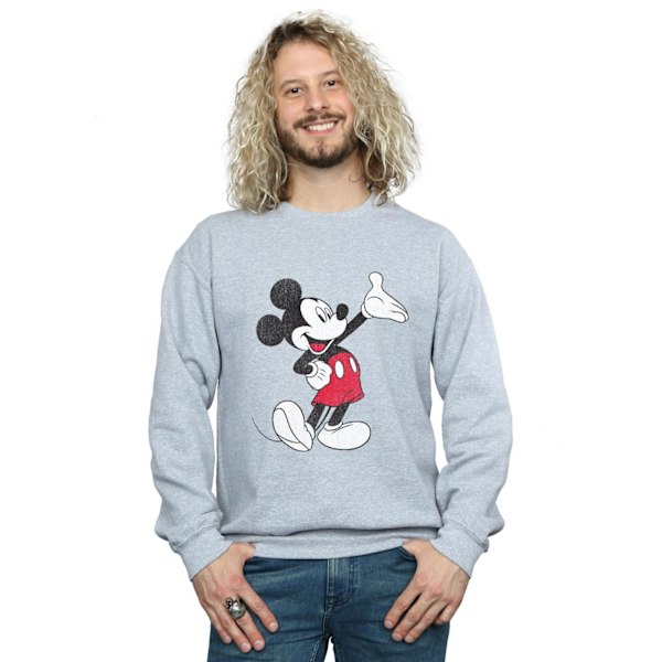 Disney Herr Traditionell Wave Mickey Mouse Sweatshirt XL Sport Sports Grey XL