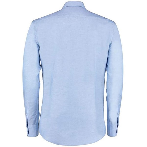 Kustom Kit Herr Oxford Slim långärmad skjorta 15,5 tum ljusblå Light Blue 15.5in