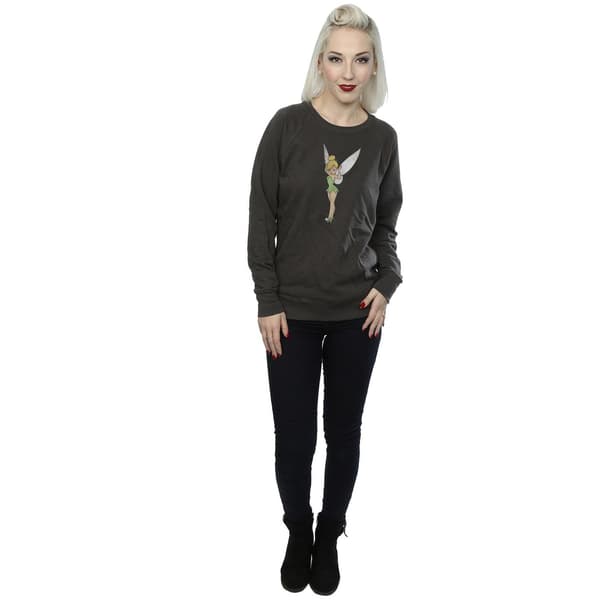 Tinkerbell Dam Klassisk Sweatshirt L Ljus Grafit Light Graphite L