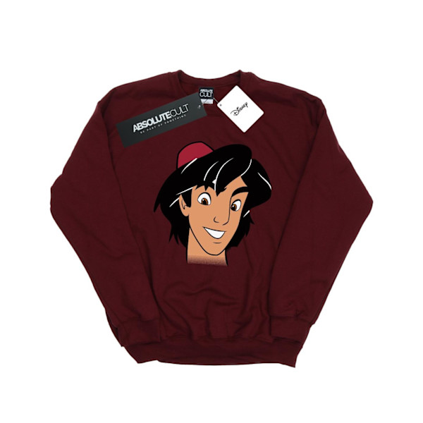 Disney Dam/Kvinnor Aladdin Headshot Sweatshirt L Bourgogne Burgundy L