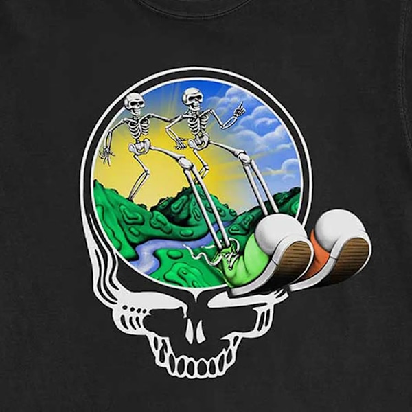 Grateful Dead Unisex Vuxen Skeles Stepping T-Shirt L Svart Black L