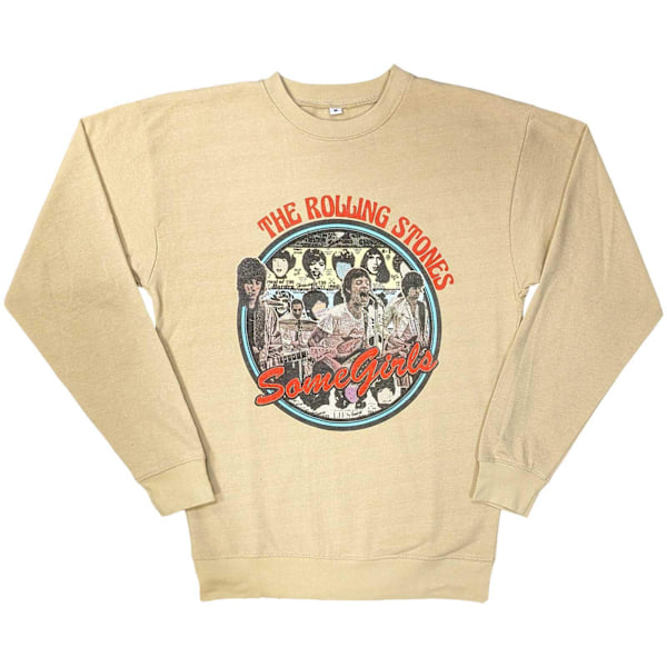 The Rolling Stones Unisex Adult Some Girls Circle Sweatshirt M Sand M