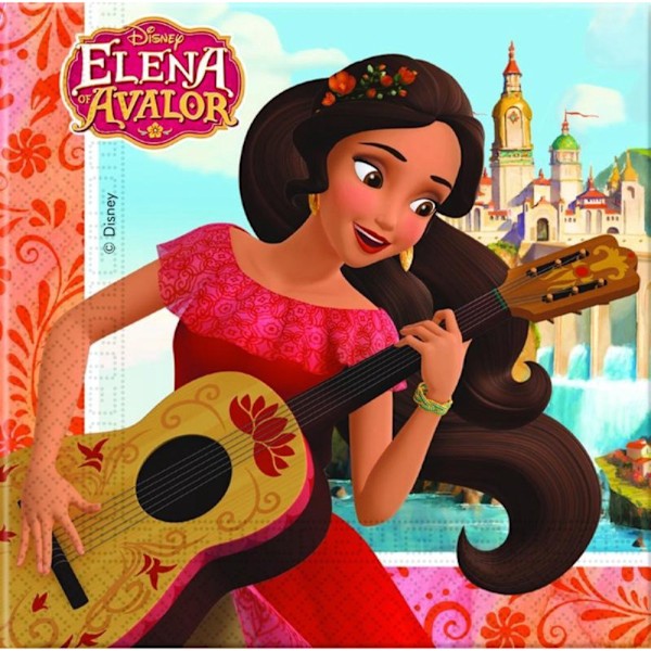 Elena Of Avalor Princess Elena Servetter (Förpackning om 16) En Storlek Re Red/Sky Blue One Size