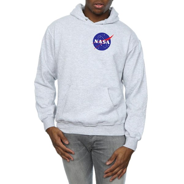 NASA Classic Insignia Bröstlogga Hoodie 3XL Sports Grey Sports Grey 3XL