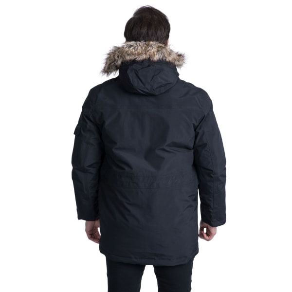 Trespass Mens Highland Waterproof Parka Jacket XL Svart Black XL