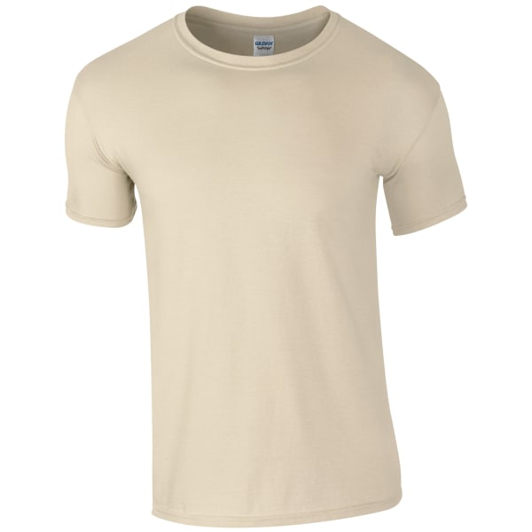 Gildan Herr kortärmad mjuk T-shirt XL Sand Sand XL