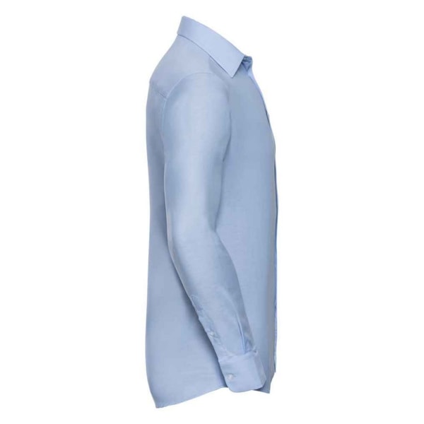 Russell Collection Herr Oxford Skräddarsydd Långärmad formell skjorta Oxford Blue 15.5in