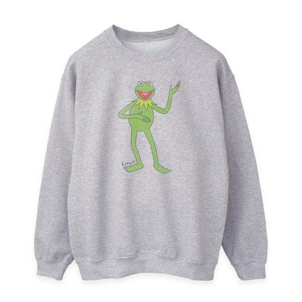 The Muppets Dam/Damer Classic Kermit Heather Sweatshirt M H Heather Grey M